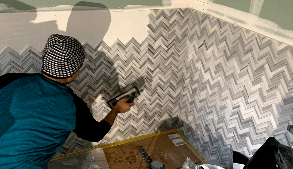 PHI team specialist working on custom tiling