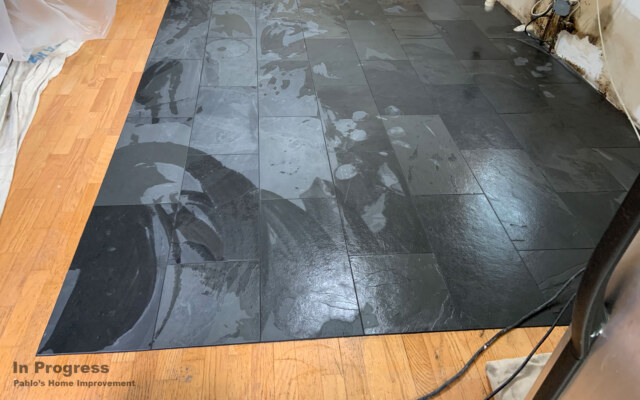 kitchen_black_tile_floor_in_progress